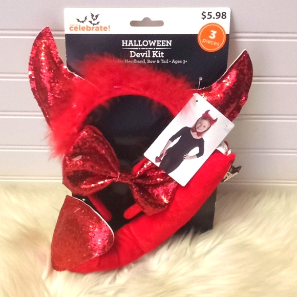 Halloween Devil Kit- 3 Pc Accessories - Picture 2 of 12